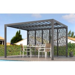 Lâminas orientais bioclimáticas pergola 11m2 e fachada brise-vue 3.6m Lâminas orientais bioclimáticas pergola 11m2 e fachada brise-vue 3.6m