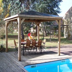 Quiosque Blueterm Wood Garden 12.32 m2 com Comptoirs e 2 Paredes Habrita Quiosque Blueterm Wood Garden 12.32 m2 com Comptoirs e 2 Paredes Habrita