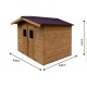 Therma Garden Shelter in legno massello di 10,33 m2 con tetto Onduline Habrita