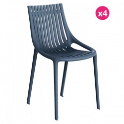 4-Stühle-Stapel Vondom Ibiza Blau Marine