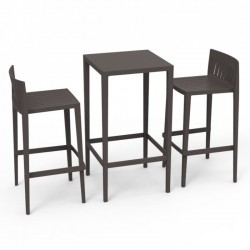 Set Spritz tafel en 2 krukken Vondom zithoogte 76cm brons