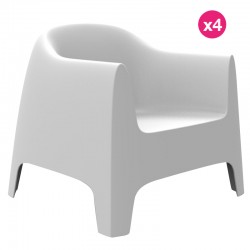 4-Sitzer-Lot Solid Vondom White Lounge