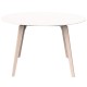 Table Ronde Vondom Faz Wood Plateau Blanc et Pieds Chêne Blanchis Diamètre 120cm H74cm
