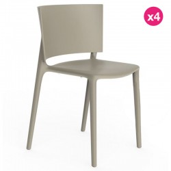 Set van 4 ongebleekte Vondom Africa stoelen