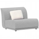 Sillón central Vondom design Suave en tejido blanco repelente al agua Iceberg 1037