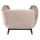 Poltrona in velluto beige Marao KosyForm
