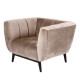 Fauteuil en velours beige Marao KosyForm