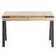 Bureau Design bois d'acacia massif et pieds acier noir 125x60 KosyForm