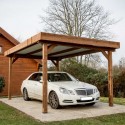 Houten carport met plat dak 7x8 Habrita 17 m2