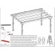 Carport en bois avec toit plat 7x8 Habrita 17 m2