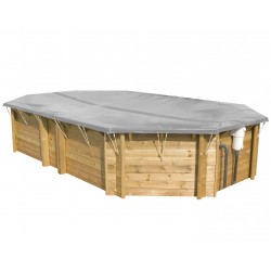 Couverture d’hiver piscines bois octogonales allongées OCTO Plus 640