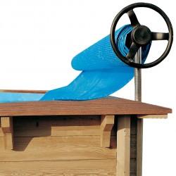 Carretel de cobertura para piscina de madeira retangular BWT myPool