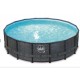 Zwembad Swing Elite Round Design rotan 488x122