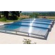 Compartimento de piscina Baixo Abrigo Telescópico Tapia pronto para instalar para piscina 800 x 400