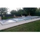 Compartimento de piscina Baixo Abrigo Telescópico Tapia pronto para instalar para piscina 800 x 400