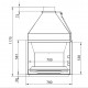 Estufa de leña Ferlux con horno Forno 60 en acero de 16kW con vidrio