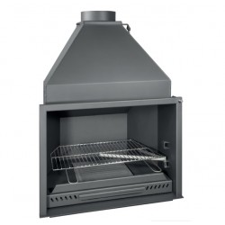 Barbecue da incasso Ferlux S80 in acciaio con cappa