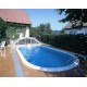 Piscina Oval Ibiza Azuro 12mx6m H150cm Enterrada com Filtro de Areia