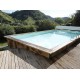 Piscina Madera Sunwater 550x300 H140cm Blue Liner Ubbink