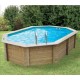 Piscina Legno Acqua Sole 550x300 H140cm Fodera beige Ubbink