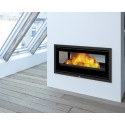 Inserto de madera Bronpi Cairo 110-D Double Face Vision 15kW con turbina