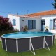 Piscina elevada TOI Prestigio ovalada 550x366x120 Antracita