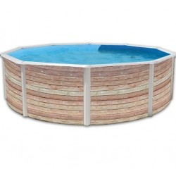 Above ground pool TOI Grey stone round 350xH120 with complete kit