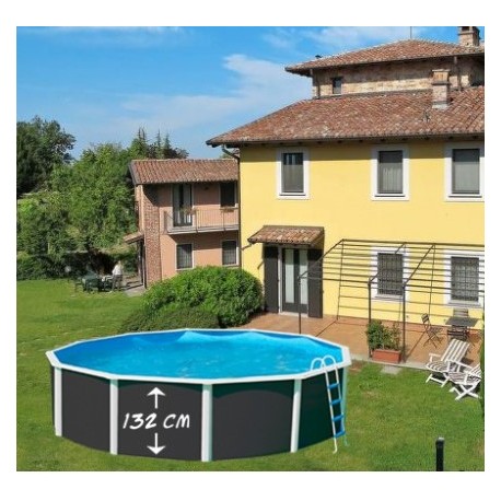 Above ground pool TOI Magnum round 350x132 Anthracite