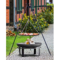 Braciere Viking King e treppiede 80cm con griglia in acciaio inossidabile