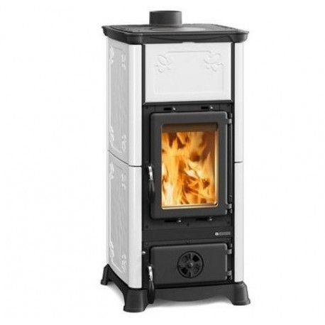 Stufa a legna Nordica Extraflame Emiliana 6.5kW bordeaux