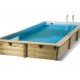 Piscine Bois Ubbink Azura 250x450 H126cm Liner bleu