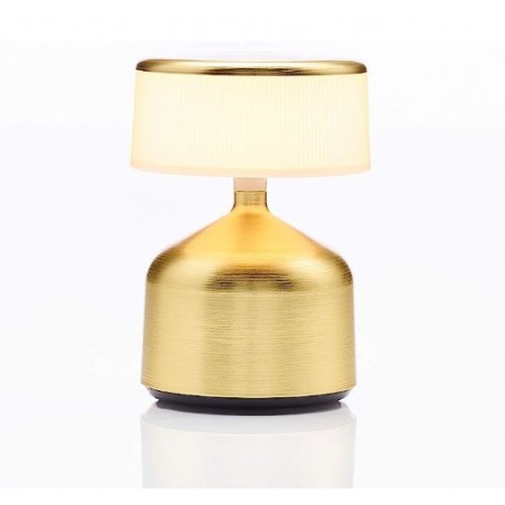 Luz de mesa Imagilights levou Demoiselle Cilindro pequeno Sable Gold