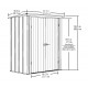 Metalen tuinhuisje Habrita 171x99xh188 Enkel schuin dak