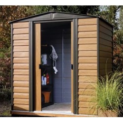 Metal Garden Shed Habrita 193x151xh201 Sliding Doors