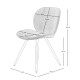 Set van 2 eetkamerstoelen Ania stof donkerblauw onderstel zwart metaal veryforma