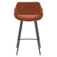 Lot de 2 Chaises plan de travail Eme tissu bouclette Caramel Piétement Métal VeryForma