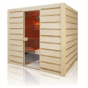 Holl's Eccolo Sauna de 6 plazas Pack completo estufa de 4,5kW y piedras incluidas
