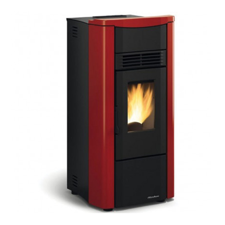 Extraflame Giusy Evo 2.0 7kW fogão a pellets ventilado Borgonha