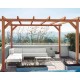 Freistehende Pergola aus Holz Sitges 400x300cm 12m2