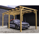 Carport en bois pour voitures 5x3m Badajoz 15m2 Maderland