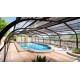 Cubierta de piscina de media altura Abrisol Tabarca Veranda fija 12,9x550m