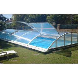 Cubierta de piscina baja Lanzarote Cubierta desmontable 12x5.7m