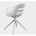 Set of 2 Incasso Gloss Swivel Chairs White Vondom