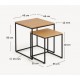 Lot de 2 Tables gigognes d'appoints en bois et métal Ana VeryForma