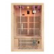 Infrared Twin Panoramic 2-Seater Sauna in VerySpas Spruce