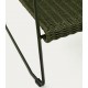 Cadeira Arvin Swirl em tecido chenille bege e pernas de madeira de carvalho VeryForma