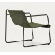 Silla Arvin Swirl en tejido chenilla beige y patas de madera de roble VeryForma