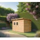 Abri de Jardin Habrita Theora en bois massif 6,45 m2 avec toit acier