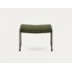 Repose-pieds de jardin Rina en acier vert et corde verte VeryForma
