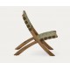 Beli opklapbare fauteuil in massief hout en groen touw VeryForma